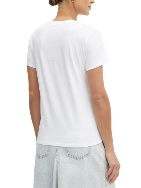 SS SCRIPT LACE LOGO EASY  Tricou din bumbac alb purpuriu - tricou