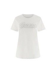 GUESS SS SCRIPT LACE LOGO EASY  Tricou din bumbac alb purpuriu - tricou - 4