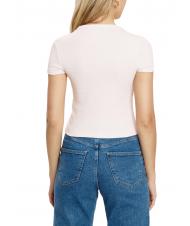 GUESS SS CN RIB LOGO Tricou cu maneca scurta roz cu cheie redusă - tricou - 2
