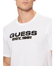 GUESS SS BSC VELVET LOGO  Tricou din bumbac alb purpuriu - tricou - 3