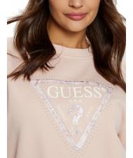 GUESS PYTHON TRIANGLE Hanorac roz moale - Hanorace pentru femei - 3