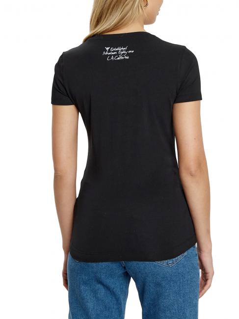 SS CN TRIANGLE FLOWER Tricou din bumbac jetbla - tricou