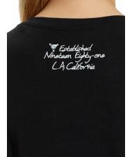 GUESS SS CN TRIANGLE FLOWER Tricou din bumbac jetbla - tricou - 4