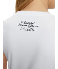 GUESS SS CN TRIANGLE FLOWER Tricou din bumbac alb purpuriu - tricou - 4