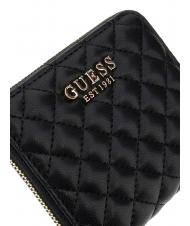 GUESS ECO RIANEE Portofel mic matlasat BLACK - Portofele femei - 4