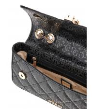 GUESS BESSEY Geanta convertibila cu clapa BLACK - Genți femei - 3