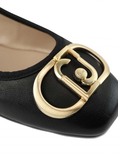 DAFNE 04 Balerini din piele negru - Pantofi femei