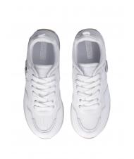 LIUJO MAXI WONDER 01 Adidași cu platformă din piele și plasă alb - Pantofi femei - 3