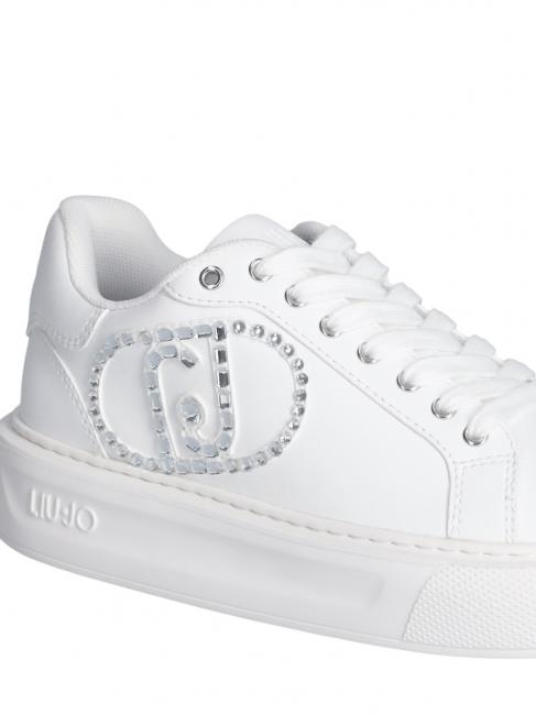 KYLIE 32 Pantofi sport cu sigla bijuterie alb - Pantofi femei