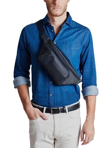 P16  Marsupiu CHEVRON ALBASTRU - Borsete de brâu