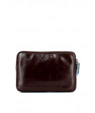 PIQUADRO BLUE SQUARE Pochette din piele cu manseta MAHOGANY - Genți de umăr bărbați - 3