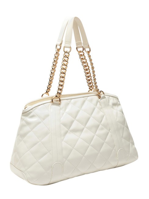KATE Geantă matlasată cu mânere cu lanț cremă - Genți femei