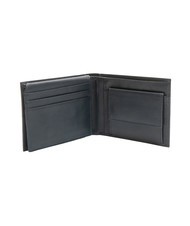 ROCCOBAROCCO PLAIN Portofel din piele cu clapă și portmoneu albastru - Portofele bărbați - 3