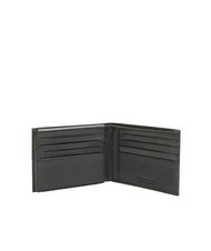 ROCCOBAROCCO PLAIN Portofel din piele cu clapă negru - Portofele bărbați - 3