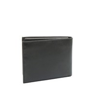 ROCCOBAROCCO PLAIN Portofel din piele cu clapă negru - Portofele bărbați - 4