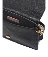 COCCINELLE C-ME Geanta din piele ciocanita cu clapa negru - Genți femei - 4