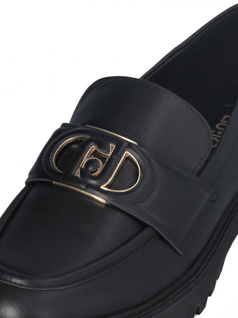 CORA 12 Mocasini din piele negru - Pantofi femei