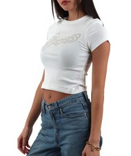 GUESS SS CN RIB LOGO Tricou cu maneca scurta alb purpuriu - tricou - 2