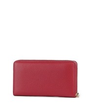 COCCINELLE METALLIC SOFT Portofel din piele texturată cu fermoar sangrie - Portofele femei - 3