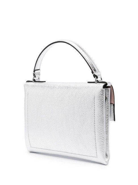 ARLETTIS Mini geanta din piele texturata SILVER - Genți femei