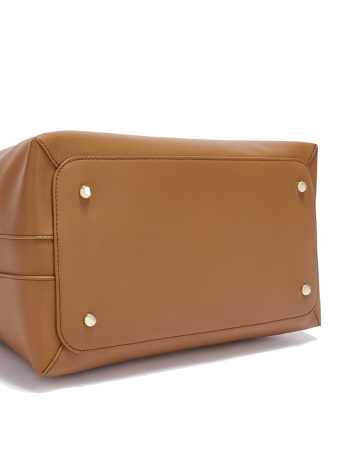 GOCCIA Geanta de umar din piele coniac - Genți femei