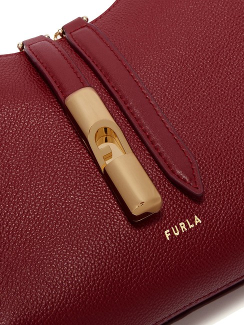 GOCCIA Geanta de umar din piele ciocanita CHERRY d - Genți femei