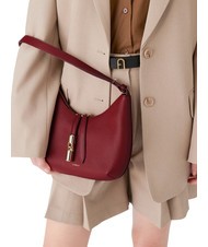 FURLA GOCCIA Geanta de umar din piele ciocanita CHERRY d - Genți femei - 7