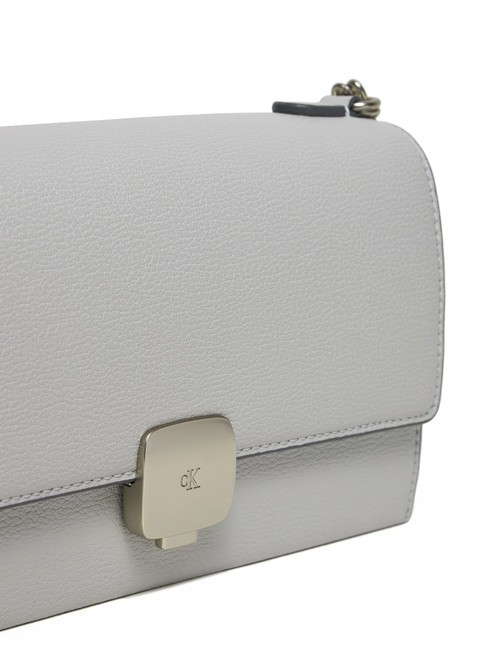 CK JEANS FORGED LOCK  Mini geanta de umar gri miraj - Genți femei