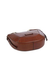THE BRIDGE FEDORA Geanta de umar din piele cu clapa BROWN - Genți femei - 5