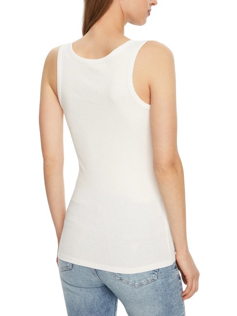 CHENILLE LOGO  Top din bumbac alb purpuriu - tricou