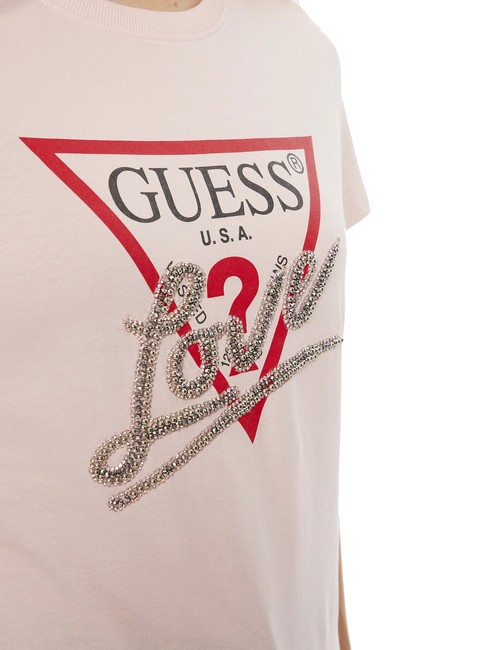 SS CN TRIANGLE LOVE Tricou din bumbac roz cu cheie redusă - tricou