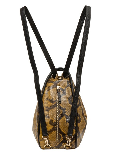 TRIO Geanta rucsac din piele St python piton maro - Genți femei