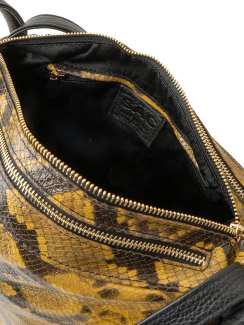 TRIO Geanta rucsac din piele St python piton maro - Genți femei