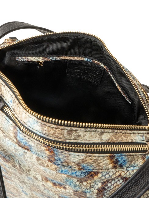 TRIO Geanta rucsac din piele St python piton gri - Genți femei