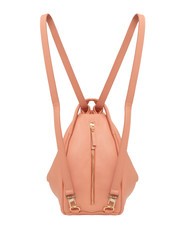 LESAC TRIO  Rucsac din piele ciocanita roz antic - Genți femei - 2
