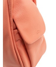 LESAC TRIO  Rucsac din piele ciocanita somon - Genți femei - 3