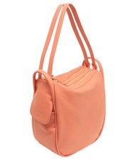 LESAC TRIO  Rucsac din piele ciocanita somon - Genți femei - 4