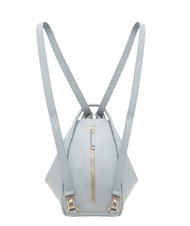 LESAC TRIO  Rucsac din piele ciocanita albastru pudra - Genți femei - 2