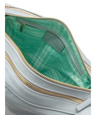 LESAC TRIO  Rucsac din piele ciocanita albastru pudra - Genți femei - 8