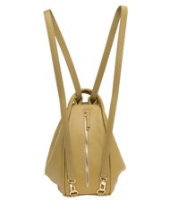 LESAC TRIO  Rucsac din piele ciocanita muştar - Genți femei - 2