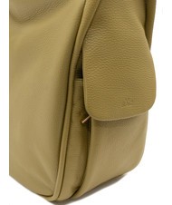 LESAC TRIO  Rucsac din piele ciocanita muştar - Genți femei - 7