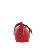 PINKO GIOIA Balerini din piele cu două bretele roşu - Pantofi femei - 4