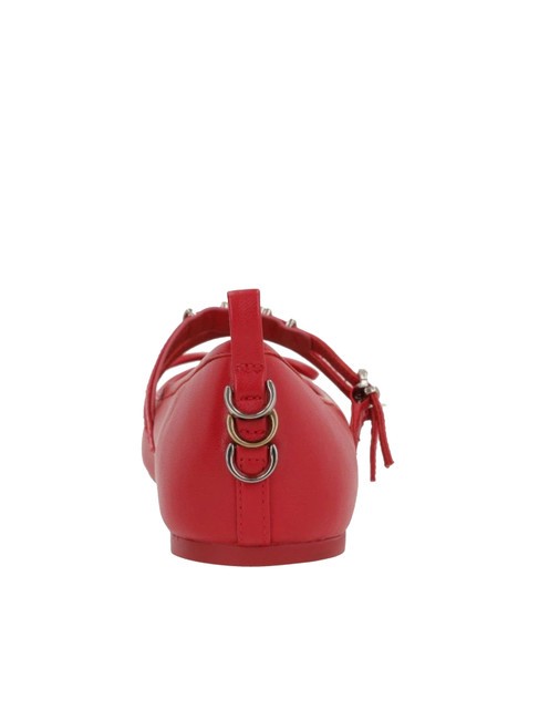 GIOIA Balerini din piele cu două bretele roşu - Pantofi femei