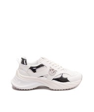 PINKO ARIEL Adidași cu detalii în oglindă alb/argintiu - Pantofi femei - 2