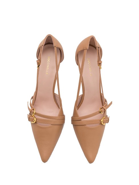 FERNANDA Pompe din piele cu bretele piei - Pantofi femei