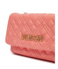 LOVE MOSCHINO QUILTED Geantă de umăr mică coral - Genți femei - 3