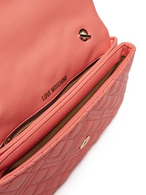 QUILTED Geantă de umăr mică coral - Genți femei