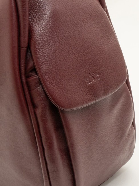TRIO Rucsac din piele Nappa visiniu închis - Genți femei