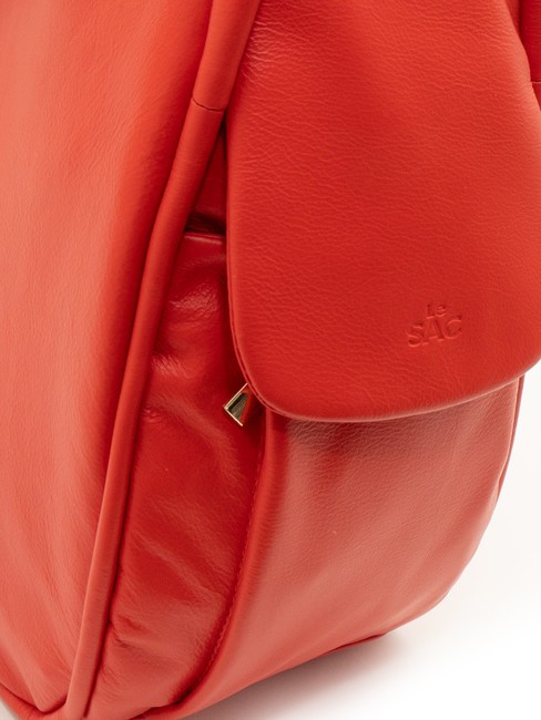 TRIO Rucsac din piele Nappa roșu30 - Genți femei