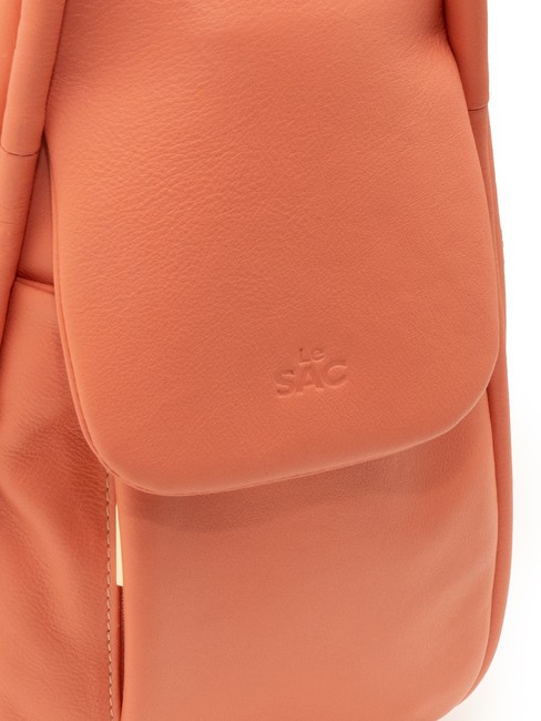 TRIO Rucsac din piele Nappa somon închis - Genți femei